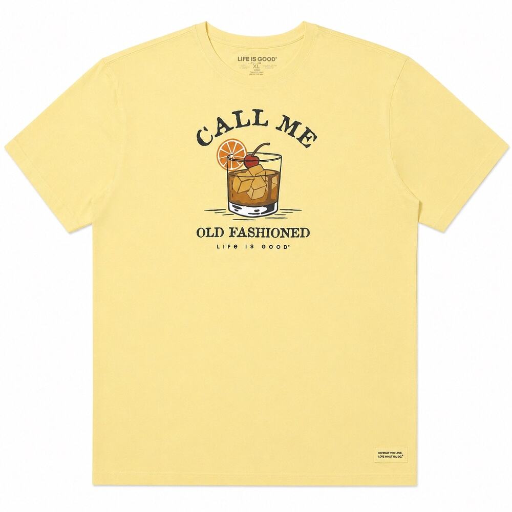 Life is good Call Me Old Fashioned novelty crusher short sleeve tee. Men’s XL